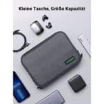 UGREEN Elektronik Tasche Doppelschicht Reise Organizer Kabeltasche Travel Kabel Organizer Elektronische Zubehör Case Travel Organisator Festplattentasche für Powerbank, Kabel, Akku, Karte, Handy usw. – Bild 3