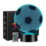 Linkax Basketball-Geschenke für Jungen, Kinder und Mädchen, Basketball-Geschenke für Jungen, 3D-Nachtlicht mit optischer Täuschung für Kinder, 16-farbiges Geburtstagsgeschenk, Kinderzimmerdekoration