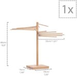 SÄNGER, Pastatrockner aus Holz, Nudeltrockner, Nudelständer zum Trocknen, Gesamthöhe 50cm, mit 16 abnehmbaren Armen, inkl. Booklet „Pasta Pasta“ mit 10 exklusiven Pastarezepten – Bild 5