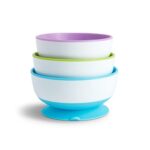 Munchkin Stay Put Schalen mit Saugfuss, 3er-Pack, Blau/Grün/Lila – Bild 2