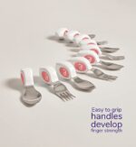 Doddl Löffel & Gabel Besteckset für Kinder, Kleinkinder und Babies 12 Monate + ergonomisches Kinder Besteck hilft ihrem Kind sich selbst zu füttern und Geschirr richtig zu benutzen – Bild 3