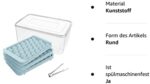 Miaowoof Mini Eiswürfelform Bälle, Runde Eiswürfelbehälter für Gefrierschrank Kreis, Eis, Cocktail, Whiskey, Tee, Kaffee, 1,2in x 99 Stück (3 Eiswürfelschalen & Eisbehälter & Eiszange) – Bild 7