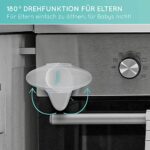 Homery, Kindersicherung Backofen Herdschutz Kinder, 2 Stück Backofentür-Sicherung, Baby Sicherheit für Herd & Ofen - Installation ohne Bohren – Bild 2