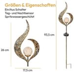 Gadgy Solarlampen für aussen Garten 2er Set, Wasserdichte Solar Leuchten Garten als Garten Deko draussen, LED Laternen für draussen, Gartenleuchten solar [Energieklasse A] – Bild 7