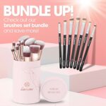 Lamora, Make Up Pinselset Kosmetik Kabuki Pinsel Set, 10 Teiliges Premium Schminkpinsel Set (Puderpinsel Foundation Pinsel Inkl.), Ideal für Puder, Cremige oder Flüssige Foundation, Super Geschenkidee – Bild 6