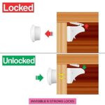 Eco-Baby Kindersicherung Schrank und Schubladensicherung, Magnetisches Schrankschloss ohne Bohren, Schranksicherung für Baby Sicherheit in Küche, Bad, Wohnzimmer, 12 Schlösser und 2 Schlüssel – Bild 2