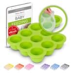 KIDDO FEEDO, Die original Gefrierform mit Silikondeckel zum Einfrieren von Muttermilch in handlichen Portionen, 9 x 75ml, BPA-frei, Gratis eBook mit Rezepten