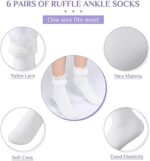 SATINIOR 6 Paare Rüschen Söckchen Spitze Rüschen Socken Frauen – Bild 2