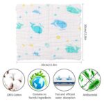 ABirdon 10 Stück Baby Musselin Waschlappen, Bio-Baumwolle Weiche Baby Handtücher, Baby Gesicht Handtuch, Mehrzweck Baby Gesichtstüche für Jungen und Mädchen, 30x30 cm – Bild 3