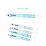 Karids hochwertige Schnullerkette für Jungs, Schnullerband 4er Set für Schnuller Befestigung am Lätzchen, T-shirt & Body, Premium Baby Schnuller-Clip – Bild 3