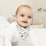 Lekebaby Baby Dreieckstuch 8er Lätzchen Halstücher Saugfähig Weich Baumwolle mit Druckknöpfen für Jungen und Mädchen – Bild 3