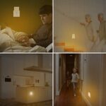 Brisun, Nachtlicht Steckdose mit Bewegungsmelder, LED Nachtlicht mit Helligkeit Einstellbar 3 Modi (Auto/ON/OFF) für Kinderzimmer, Flur, Schlafzimmer, Badezimmer,Wohnzimmer, Warmweiss [Energieklasse D] – Bild 6