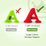 Coogam Grossbuchstaben Kleinbuchstaben Buchstaben und Zahlen für Kinder A-Z Alphabet Kühlschrankmagnete Pädagogische Spielzeug für Vorschule ABC Lernen (78 Stück) – Bild 3