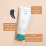 colibri skincare Aktivkohle Gesichtsmaske mit 2% BHA Salicylsäure - 150 ml - reinigt das Gesicht und verkleinert Poren - Hautreinigung für Gesicht gegen Mitesser mit Totes-Meer-Salz - Made in Germany – Bild 2