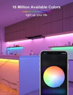 Mexllex LED Strip 5m & 15m & 30m, RGB LED Streifen, Farbwechsel LED Band mit IR Fernbedienung,16 Mio. Farben, Musik Sync, für TV Zuhause, Schlafzimmer, Küche, Decke, Party [Energieklasse A] – Bild 7