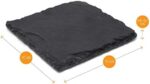 Amazy Schiefer Untersetzer Set (8 Stück) inkl. Kreidestift, Dekorative Glasuntersetzer aus 100% Natur Schieferplatten mit praktischem Halter aus Filz, Tolle Geschenkidee – Bild 3