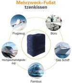 Sunany Aufblasbares Fussstützen kissen für Reisen, Kinder, Erwachsene, Flugzeug Reisekissen, höhenverstellbar, für Kinder zum Schlafen auf Reisen, geeignet für Büro, Zuhause und jede Reise – Bild 7