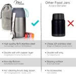 Milu® Thermobehälter 450, 650ml, 800ml | Edelstahl Warmhaltebehälter | Essensbehälter | Speisegefäss Babynahrung | Essen warmhalten Behälter | Thermo Lunchbox | Müsli to go – Bild 5