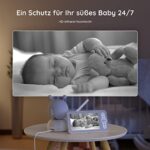 BOIFUN Babyphone mit Kamera 1080P, 5" Babyphone Video, PTZ 355°, Bewegungs- und Geräuscherkennung, Temperatur- und Luftfeuchtigkeitsüberwachung, unterstützt Mobile App Steuerung – Bild 8
