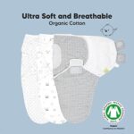 KeaBabies 3er-Pack Bio-Schlafsäcke – Ergonomische Pucksäcke für Babys 0-3 Monate – Bild 4