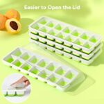 Airabc, 4er Pack Eiswürfelform Silikon Mit Deckelm, Platzsparend und stapelbar Ice Tray Ice Cube, LFGB Zertifiziert und BPA Frei Quadratische Eiswürfelschalen einfach Herauszunehmen – Bild 6
