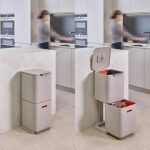 Joseph Joseph IntelligentWaste Totem Compact  – Abfalltrennsystem – Küchenabfalleimer mit getrennten Wertstoff- und Speiseabfallfächern, Deckel mit integriertem Geruchsfilter – Bild 10