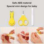 PewinGo Babypflege Set, Baby Pflegeset Neugeborenen Babypflegezubehör, 10-teiliges Nagelpflegeset für Sicherheitsschneider, Kinderbetreuungsset für Säuglinge Neugeborene, Gelb – Bild 4