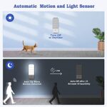 Suright, LED Nachtlicht mit Bewegungsmelder, Aufladbar USB 12LED Nachtlampe mit 3 Modi (AUTO/EIN/AUS), LED Schranklicht für Kinderzimmer, Schlafzimme, Badezimmer, Gang, Treppe, Küche, 4000K Warmweiss – Bild 2