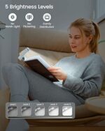 Glocusent Leselampe Buch Klemme, Wiederaufladbare USB Leselicht im Bett, 3 Bernsteinfarben & 5 Helligkeit Dimmbar, Kompakt Langlebig Buch Leselampe, Geschenk für Kinder Bücherwürmer – Bild 2