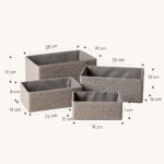La Jolíe Muse Aufbewahrungskorb Aufbewahrungsboxen, Biologisch Handarbeit aus Papier Pappe, Umweltfreundliche Körbe für Accessoires Schminke – Bild 3