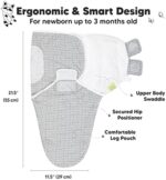 KeaBabies 3er-Pack Bio-Schlafsäcke – Ergonomische Pucksäcke für Babys 0-3 Monate – Bild 2