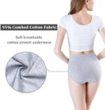 wirarpa Damen Unterhosen Baumwolle Slips Damen Hoher Taille Atmungsaktive Taillenslip Wochenbett Unterwäsche Mehrpack – Bild 3