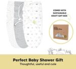 KeaBabies 3er-Pack Bio-Schlafsäcke – Ergonomische Pucksäcke für Babys 0-3 Monate – Bild 7