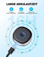 Mohard AUX Bluetooth Adapter Auto, Drahtloser KFZ Bluetooth 5.0 Empfänger für Heim-Stereo/Kabelgebundene Kopfhörer, Mini Bluetooth Adapter AUX, Freisprechanrufen, Dual Verbindung, 16 Stunden Spielzeit – Bild 7