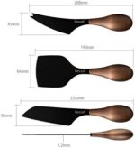 hecef Retro-Käsemessersatz von 3, Bronze-Textur-Mehrzweck-Käsemesser, Ein Scharfes Messer, Hartkäsemesser & Meisselmesser und Geschenkverpackung sind eingeschlossen – Bild 2