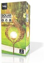 Gadgy Solarlampen für aussen Garten 2er Set, Wasserdichte Solar Leuchten Garten als Garten Deko draussen, LED Laternen für draussen, Gartenleuchten solar [Energieklasse A] – Bild 11