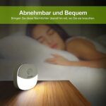 AUVON LED Nachtlicht mit Bewegungsmelder, Aufladbar USB Nachtlicht Kinder mit 3 Modi (Auto/ON/OFF), Kaltes weisses & Warmes weisses  Nachtlampe für Kinderzimmer, Schlafzimme, Badezimmer, Gang [2 Stück] – Bild 7