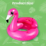 JOYIN Aufblasbare Flamingo Luftmatratze, Pool Float, Schwimmen Floss, Strand Schwimmbad Spielzeug, Aufblasbarer Schwebebett für Erwachsene & Kinder mit 2 Getränkehaltern und Kopfstütze – Bild 6