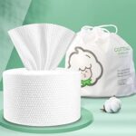 GothicBride Einweg Gesichtstuch 100% Baumwolle Non-Woven Baumwolle Weiches, Einwegwaschtuch, Sauber Weiches Tuch, Reinigungstuch, 80Stück für empfindliche Haut