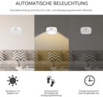 AmmToo, LED Nachtlicht mit Bewegungsmelder, Nachtlicht kinder Bewegungslicht mit Batterie, Indoor NachtLicht Treppenbeleuchtung,Auto EIN/AUS Sensor Licht Für Flur,Bad, Schlafzimmer,Orientierungslicht – Bild 3