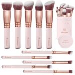 Lamora, Make Up Pinselset Kosmetik Kabuki Pinsel Set, 10 Teiliges Premium Schminkpinsel Set (Puderpinsel Foundation Pinsel Inkl.), Ideal für Puder, Cremige oder Flüssige Foundation, Super Geschenkidee