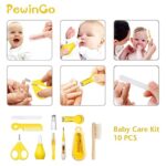 PewinGo Babypflege Set, Baby Pflegeset Neugeborenen Babypflegezubehör, 10-teiliges Nagelpflegeset für Sicherheitsschneider, Kinderbetreuungsset für Säuglinge Neugeborene, Gelb – Bild 7