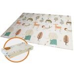 Gupamiga, Spielmatte Baby Krabbelmatte Faltbarer, BabyTeppich Spielteppich Ungiftig XPE-Schaumboden Rutschfest Beidseitig Tragbar Wasserdicht (145 x 193 x 1 cm)