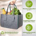 Tebewo Filztasche Premium - praktische Einkaufstasche - modische Shopping Bag - Einkaufskorb aus Filz - faltbare Tragetasche – Bild 3