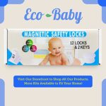 Eco-Baby Kindersicherung Schrank und Schubladensicherung, Magnetisches Schrankschloss ohne Bohren, Schranksicherung für Baby Sicherheit in Küche, Bad, Wohnzimmer, 12 Schlösser und 2 Schlüssel – Bild 9