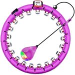 HuaMulan Smart Hula Hoop, Smart Hula Hoop Reifen Erwachsen & Anfänger, Smart Fitness Reifen mit Zähler, 24 Einstellbare Hoola Hoop Reifen für Gewichtsverlust und Fitness