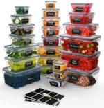 Chef's Path 32 teiliges Set Aufbewahrungsbox Küche (16 Vorratsbehälter + 16 Deckel) & 48 tlg Vorratdosen mit Deckel (24 Deckel + 24 Behälter)- BPA-Frei Luftdichte Vorratsdosen mit Deckel, Ideal vorratsdosen luftdicht Für Küche Aufbewahrung & Organisation