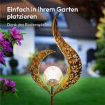 Gadgy Solarlampen für aussen Garten 2er Set, Wasserdichte Solar Leuchten Garten als Garten Deko draussen, LED Laternen für draussen, Gartenleuchten solar [Energieklasse A] – Bild 2