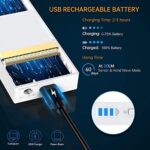 Racokky LED Sensor Licht 50 LEDs,  Schrankbeleuchtung, Wiederaufladbar Dimmbare Schranklicht mit Bewegungsmelder, LED Küchenleuchte, Weiches Licht für Kleiderschrank, Treppe – Bild 3