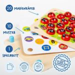 Nene Toys  – Gedächtnis Spiel aus Holz für Kinder im Alter von 3, 4, 5 Jahren mit 10 Lustigen Mustern – Pädagogisches Spielzeug, Fördert Gedächtnis und Kognitive Fähigkeiten – Bild 4